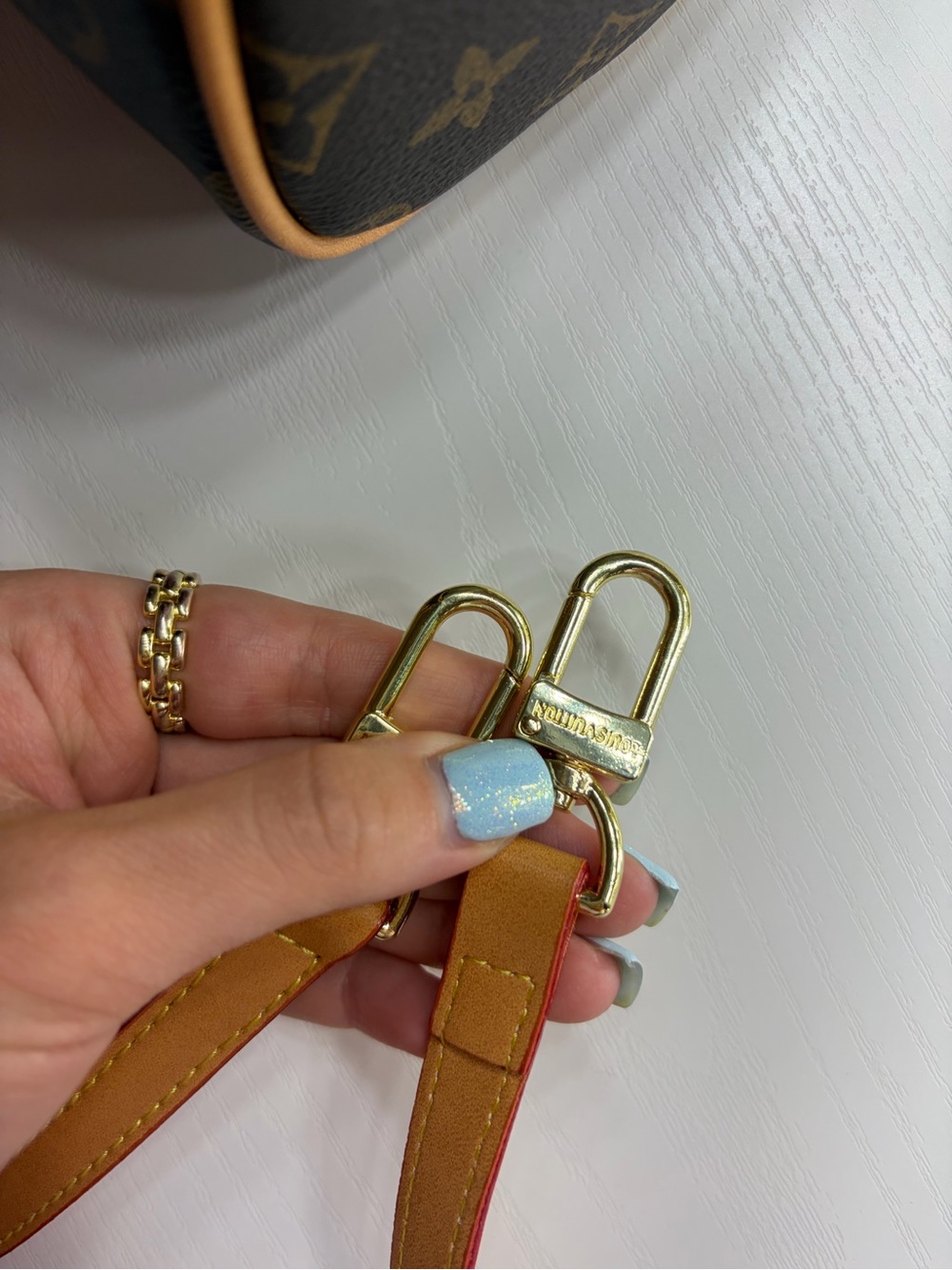 Louis Vuitton Monogram Mini Speedy Handbag in Brown with Natural Trim 20cm - Picture 8 of 9